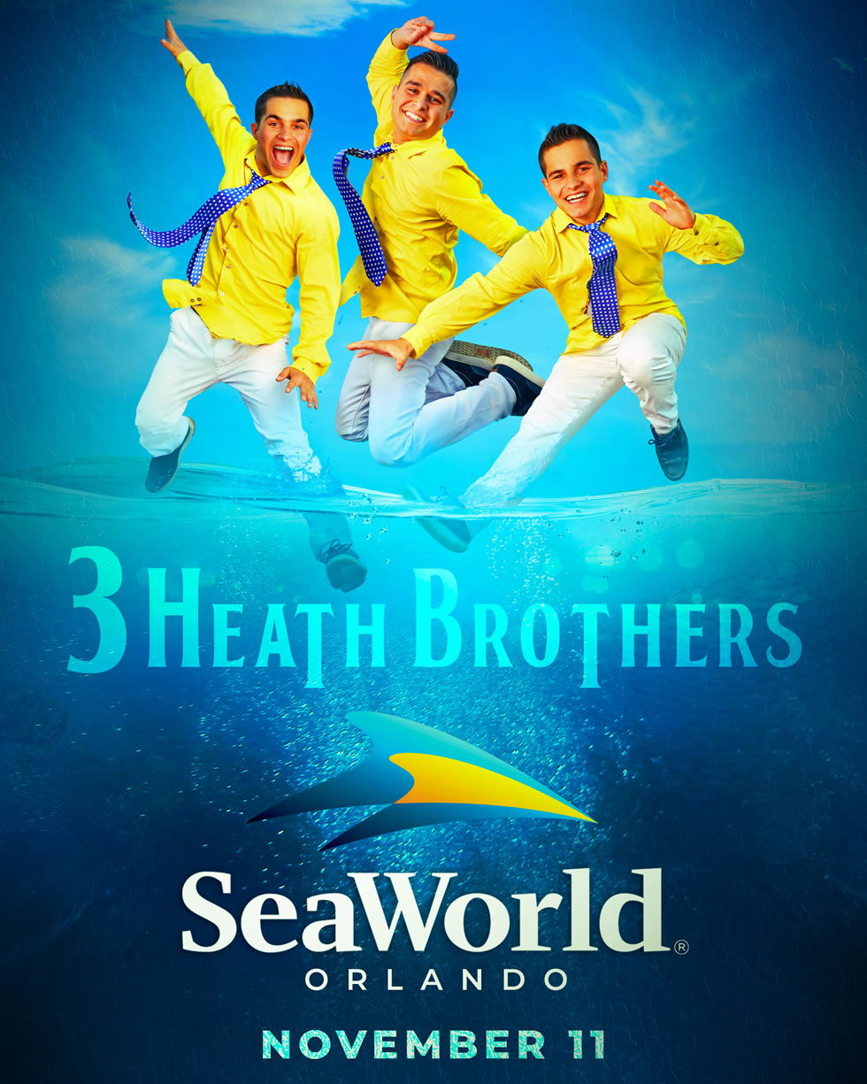 SeaWorld with the 3 Heath Brothers